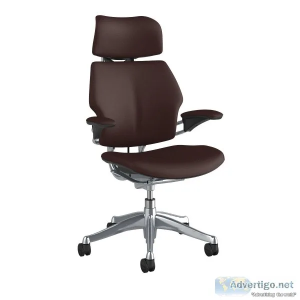 Freedom Headrest Polished Aluminium - Leather Bizon 480