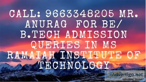 96633482O5 MS ramaiah institute of technology admission 2020