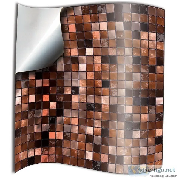 24 COPPER TILE STICKERS FOR KITCHEN 15X15 CM BATHROOM TILE TRANS