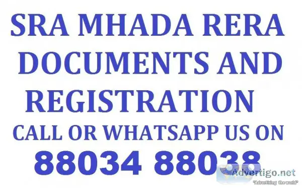 SRA RERA and MHADA Room Document Call 88034 88038