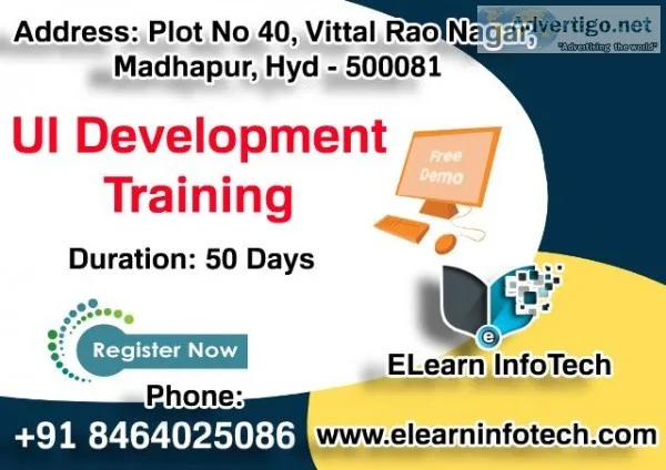 UI Developer Training in Madhapur Hyderabad with Project