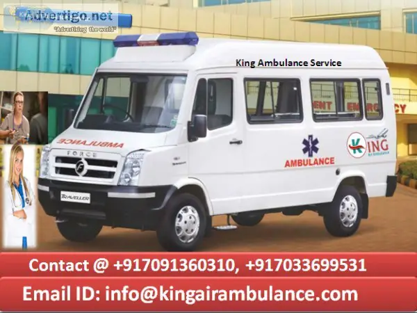 King Road Ambulance Service in Patna-Skilled Doctor Present