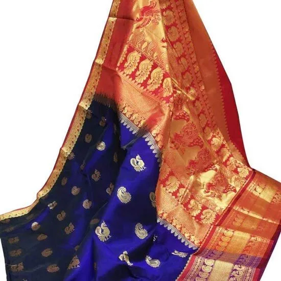 Mhasala paithani chandelier motifs