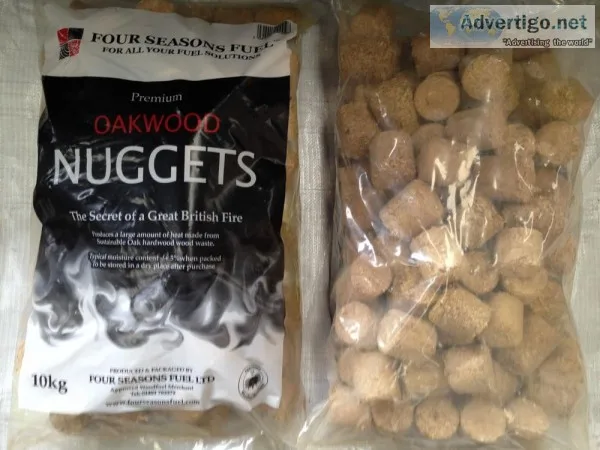 Eco Oakwood Nuggets Hardwood Briquettes for Wood Burning Stoves 