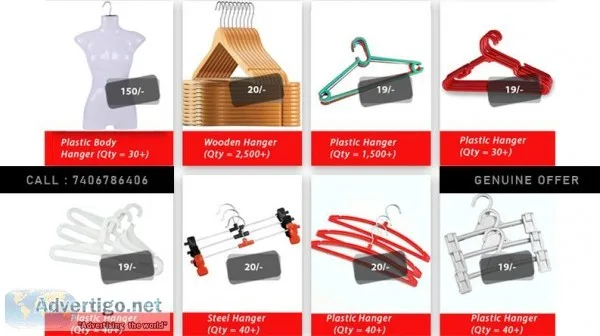 8 types Shop More Wooden and Plastic Hangers for sale