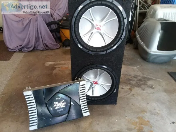 Sony Amp and Kicker CVR Dual Cabinet