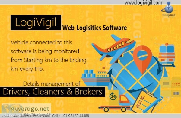 Web logistics software for vehicles