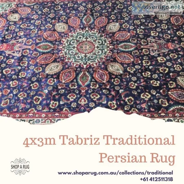 4x3m Tabriz Traditional Persian Rug