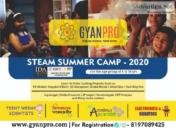 Gyanpro s Innovative STEAM Summer Camp 2020 JAYANAGAR