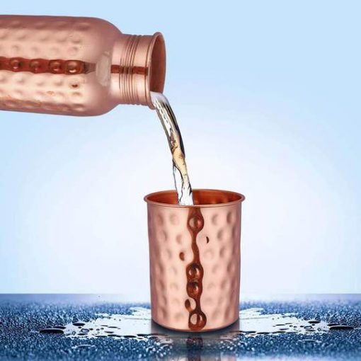 Tamram copper water bottle with 2 copper glass