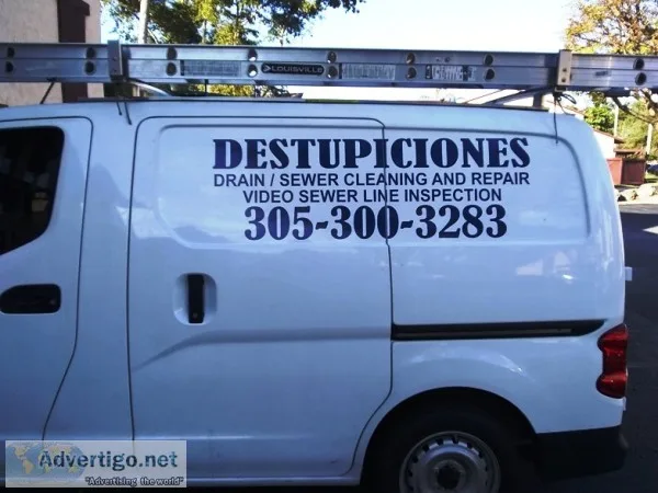 Cutler ridge destupiciones,  drain cleaning,  305 300 3283