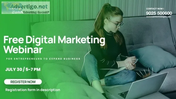 Free Digital Marketing Webinar  For Entrepreneurs to Expand Busi
