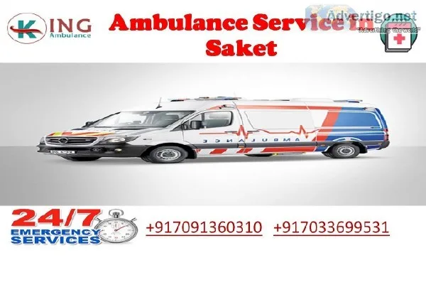 Book an affordable Ambulance Service in Saket with ICU-Support