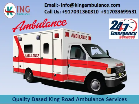 Road Ambulance Service in Jamshedpur with Medical Team by King