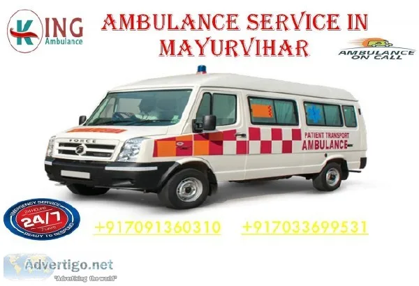 Get Ambulance Service in Mayur Vihar at Cost-effective Price