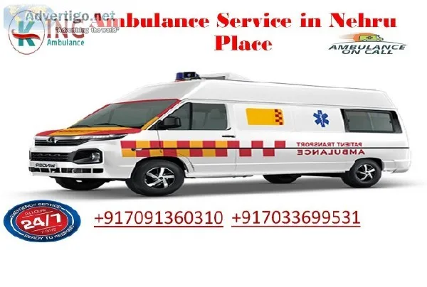 An Economical Ambulance Service in Nehru Place is Just One Call 