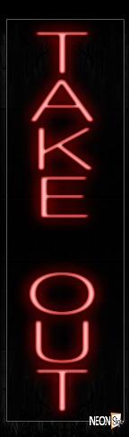 Take Out Vertical Super Simple Text Traditional Neon