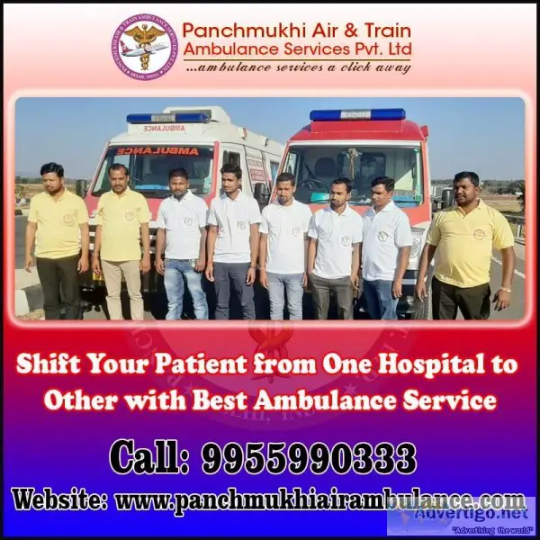24 Hrs Available Panchmukhi North East Ambulance Service in Guwa