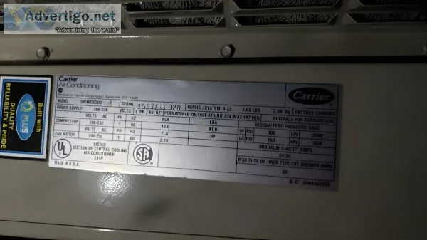 Carrier AC UnitWith Accessories