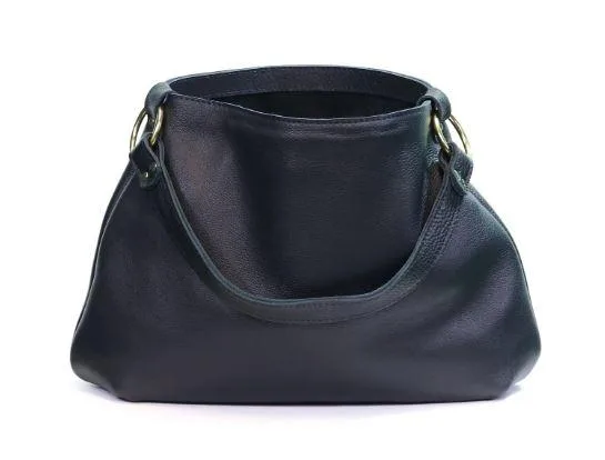 Buy Latest Black Leather Hobo Handbag KERRY NOEL.