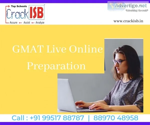 Gmat live online program by isb alumni-free application support