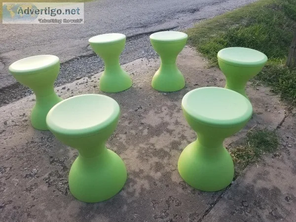 Stools Plastic Green Essentials 6