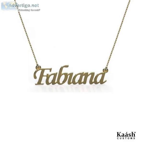 Classic Personalized Name Necklace Gold Plated