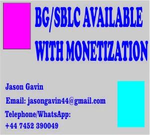 Request for your monetized bg/sblc