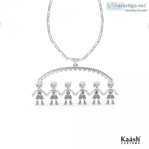 Six Boys Or Girls Pendant Personalized Initial Letters