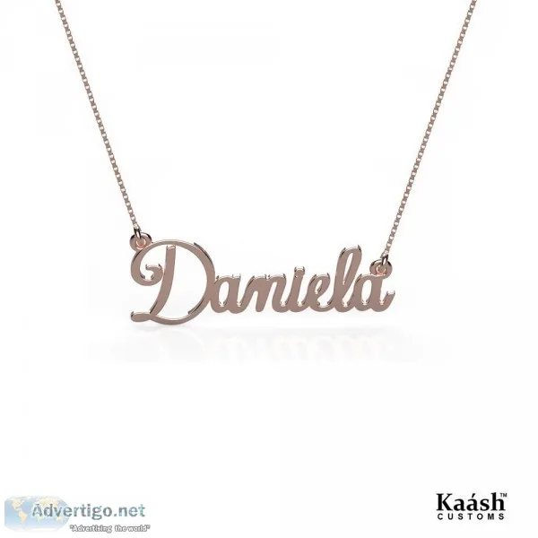 Coursive Personalized Name Necklace Rose Gold Plated