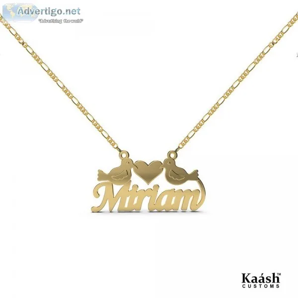 Personalized Name Necklace Gold Plated