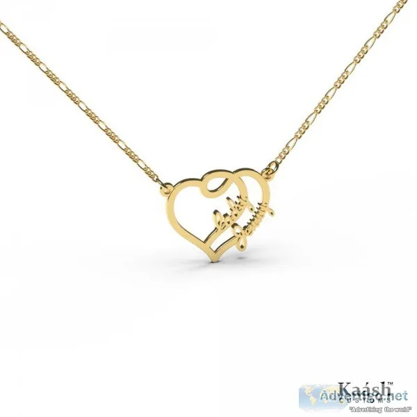 Pendant Heart With Names Gold Plated