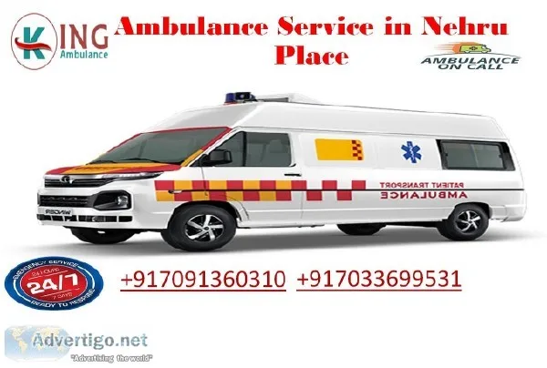 Book Inexpensive Ambulance Service in Nehru Place