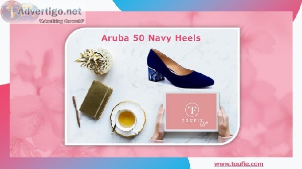 Aruba 50 Navy Heels - Toufie
