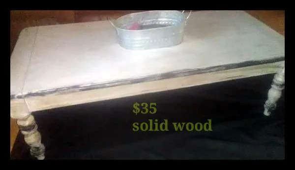 Custom..Made.. Wood Coffee Table wstorage in the center