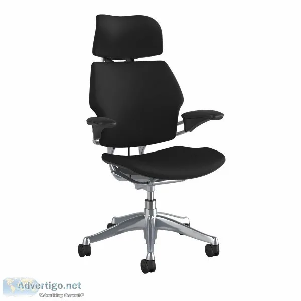Freedom Headrest Polished Aluminium - Black Fabric