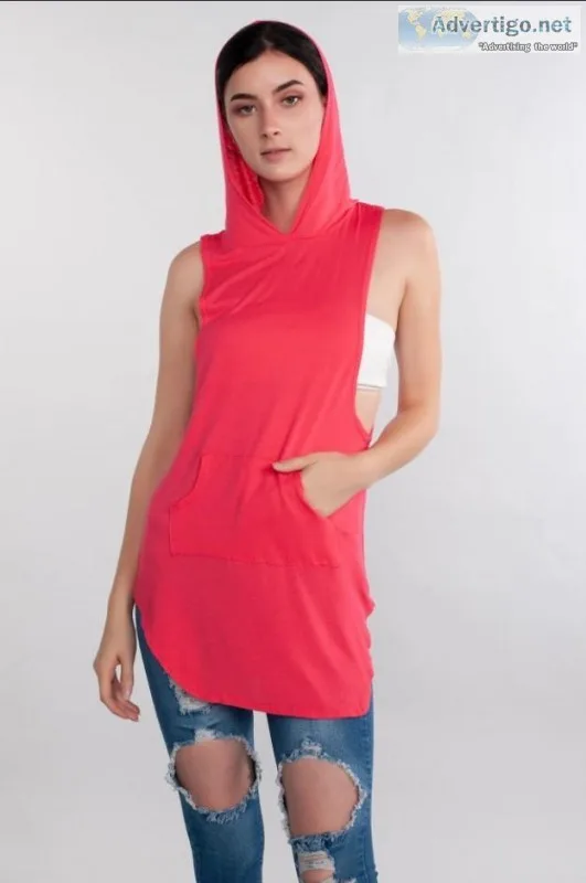 Sleeveless with Hoodie Top Hedge-Eleven