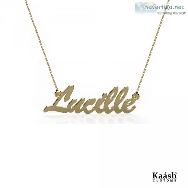 Elegant Personalized Name Necklace Gold Plated