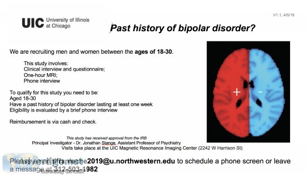 Bipolar participants needed for research study