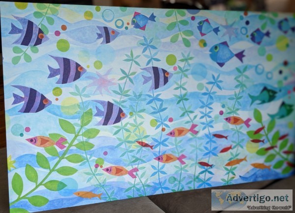 Beautiful fish painting on Canvas