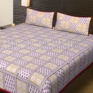 Buy Online Block Printed Bed Sheets