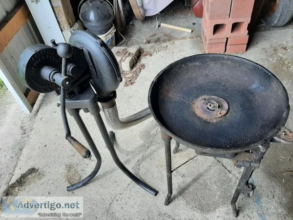 Coal forge and Champion Blower