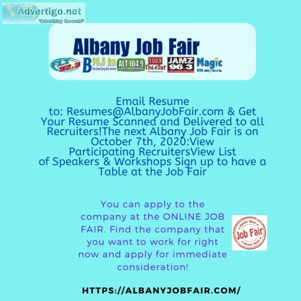 Albany Job Fair Oct 7 2020