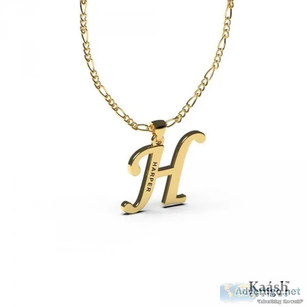 Initial Name Necklace Gold Plated