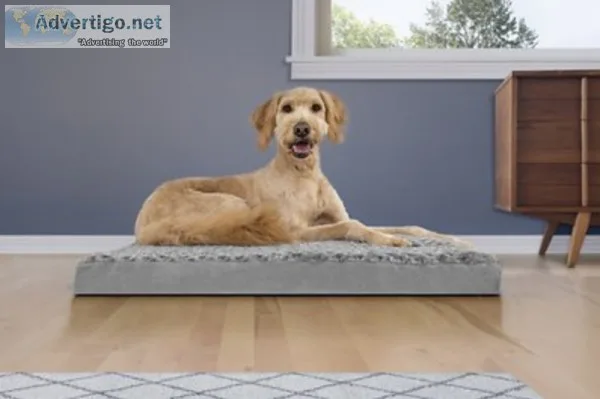 FurHaven NAP Deluxe Memory Foam Pillow Dog Bed wRemovable Cover