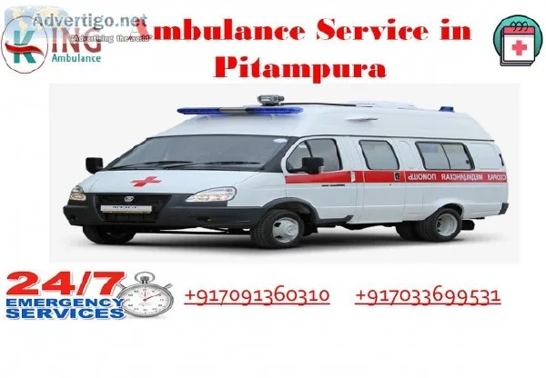 Book King Ambulance Service in Pitampura with ICU-Support