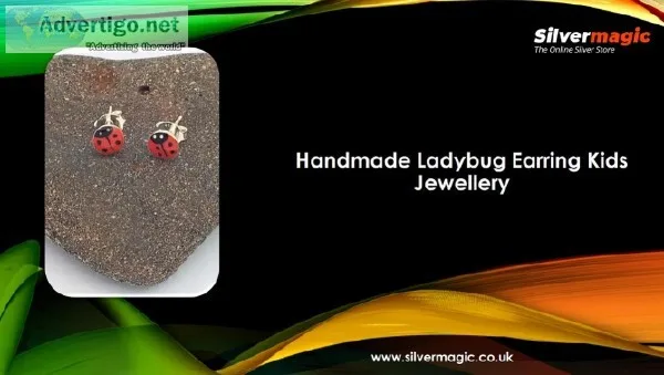 Handmade Ladybug Earring Kids Jewellery
