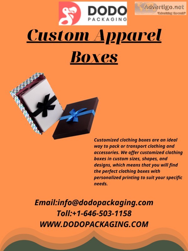 Elegant Apparel Boxes  Custom Apparel Boxes