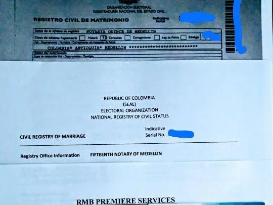 TRADUCCIONES CERTIFICADAS DE ACTAS DE NACIMIENTO COLOMBIANAS