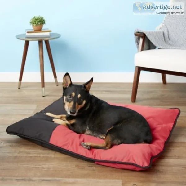 Dogzilla Pillow Dog Bed wRemovable Cover RedBlack